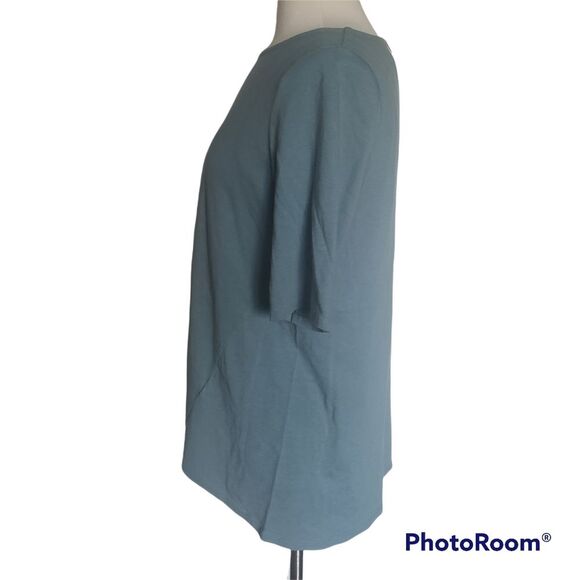 MADEWELL Teal Back Zip Swing Tee - M - Picture 6 of 14